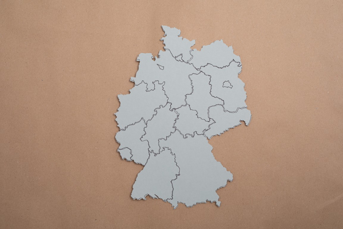 top-view-shot-of-a-paper-cut-of-germany